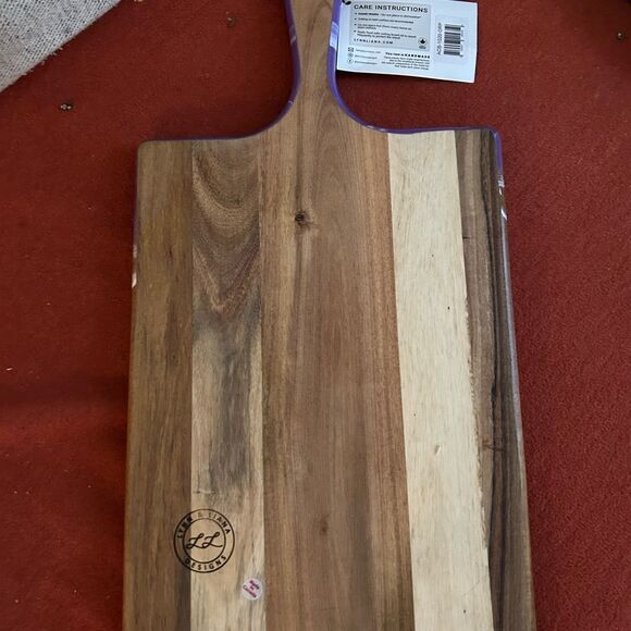 NWT Lynn & Liana Designs Resin Accented Cheese Board ocean vibes - Picture 4 of 7